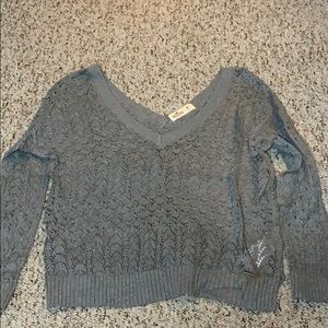 Gray Cropped Sweater